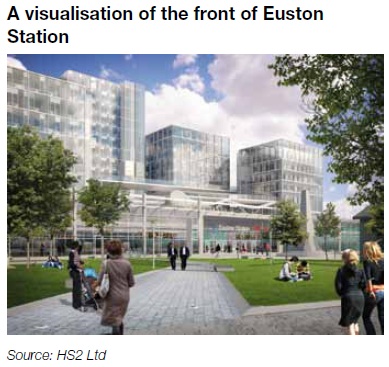 A visualisation of the front of Euston Station